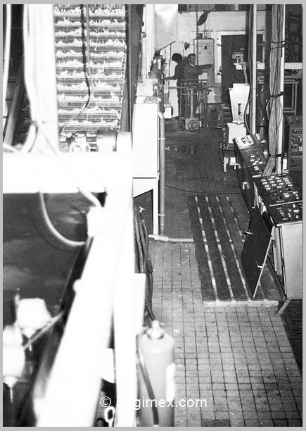 opvoerband naar koeltunnel